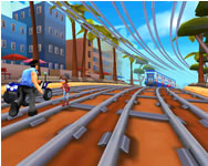 Railway runner-3D Pacman HTML5 játék